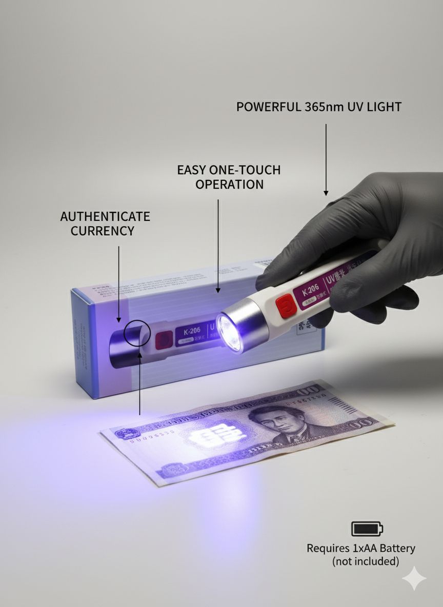 Ultraviolet Torch Currency Checker Light